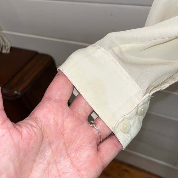 💛 LUISA SPAGNOLI - Draped Silk Blouse - Size not specified M - Picture 8 of 11